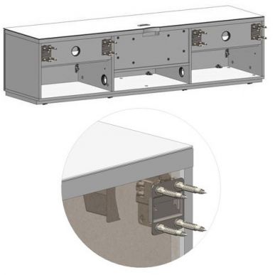 Тумба для ТВ Sonorous ST 160I BLK BLK BW